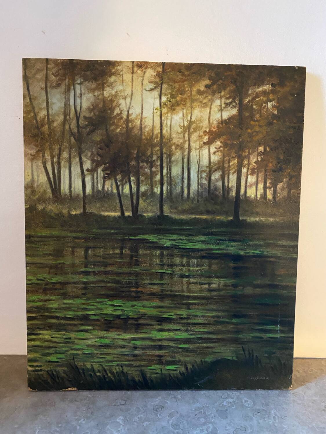 Ancient landscape signed