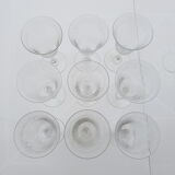 Set of 11 crystal wine glasses 1930s