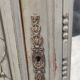 Wardrobe 3 doors, 3 drawers Louis XVI style patinated