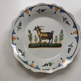 Antique Nevers faience plate