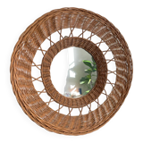 Rattan mirror