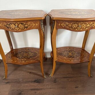 Duo of Louis XVI period pedestal tables