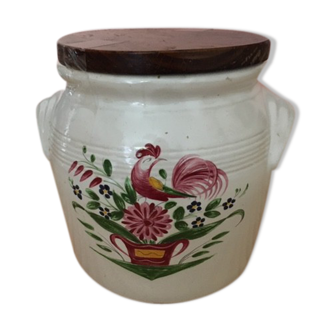 Pot à sel en grès peint