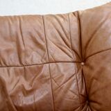 Sofa by Michel Ducaroy, leather, 1978. Model Dianthus. Edited by Ligne Roset.