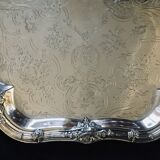 Lined metal service tray