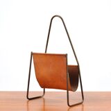 Carl Auböck magazine rack model 3808 leather