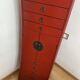 Red high cabinet Aldaba Madrid – 9 drawers and cupboard