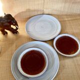 6 glazed stoneware plates, Denmark