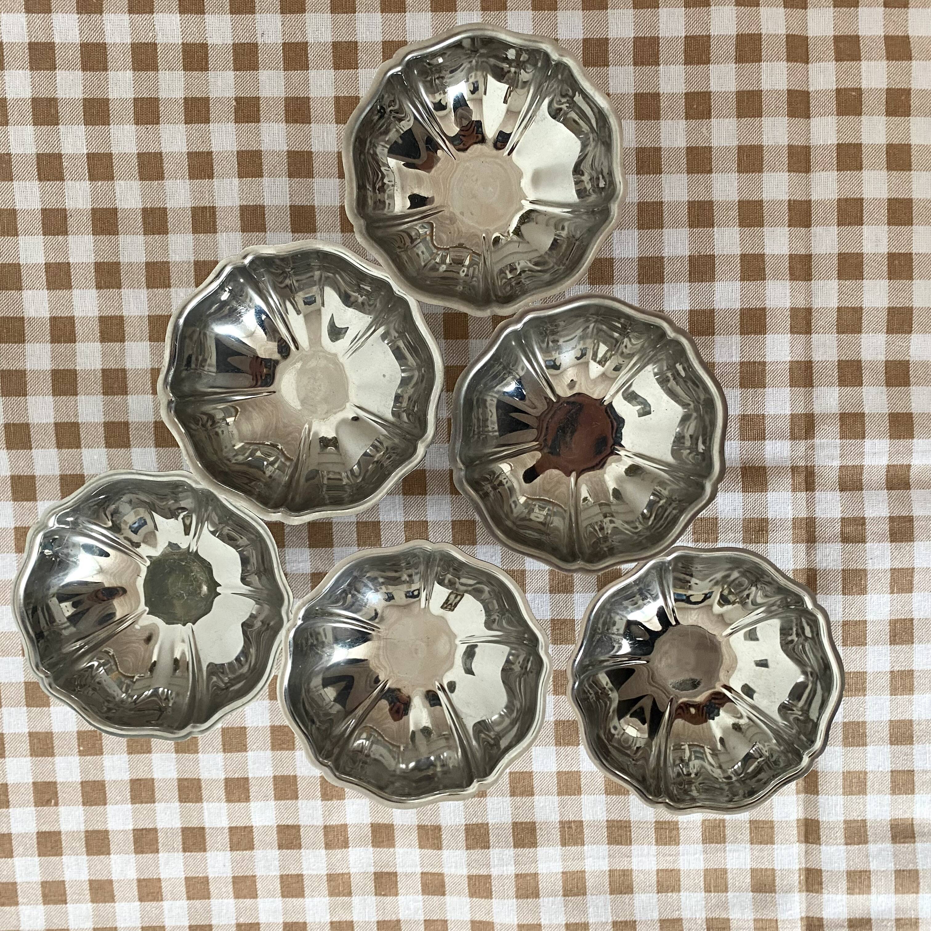 Coupes à glace en inox vintage