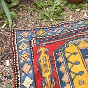 Vintage Caucasian Kazak carpet handmade USSR 1950 - wool on wool 255x120