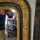 Louis-Philippe mirror, gilded and grey patina, circa 1890.