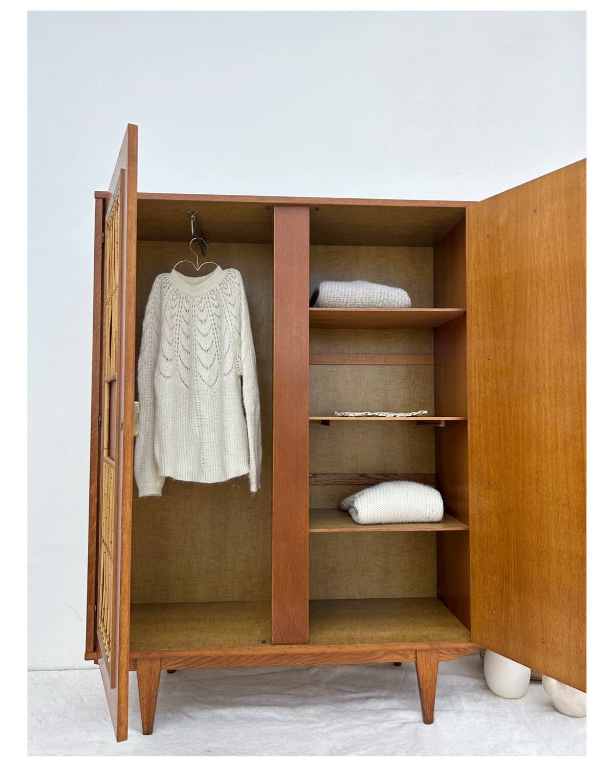 Vintage rattan cabinet