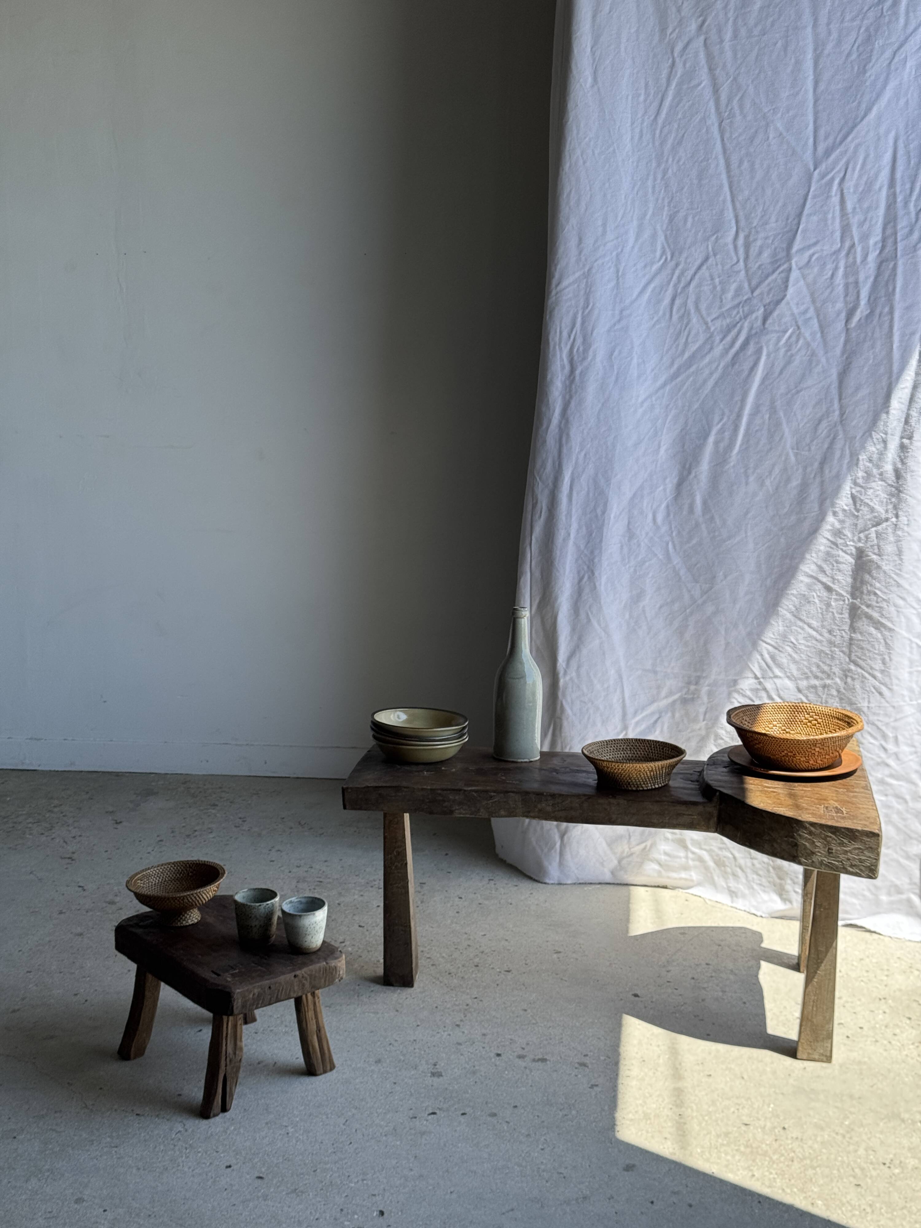 Small flared bowl made of woven Indonesian rattan D20 H6