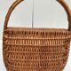 Vintage 70s wicker shopping basket