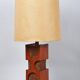 Art Deco Floor Lamp in Oak and Cork, Czech, 1920s