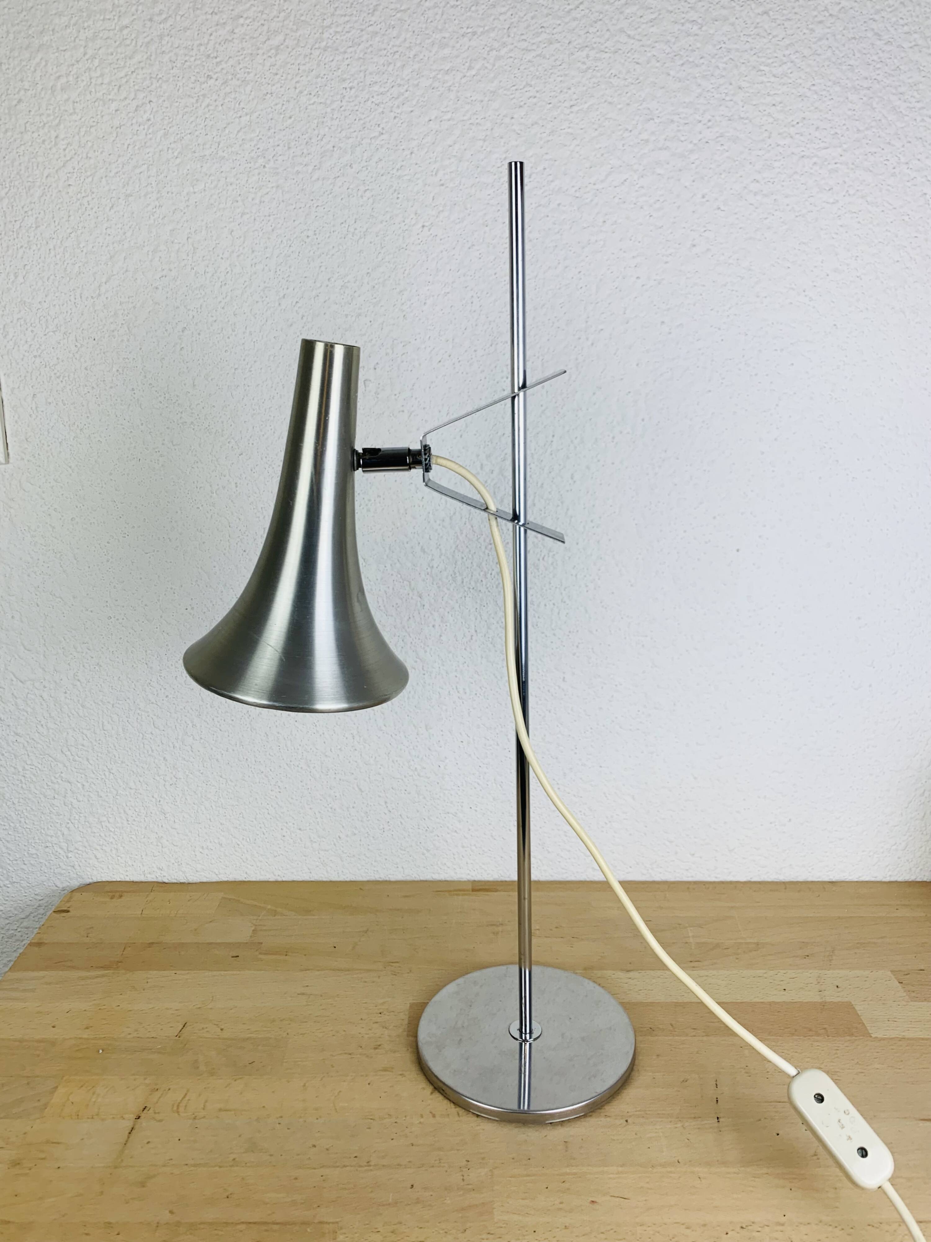 Vintage 70s aluminum desk lamp