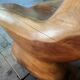 Sculptural solid wooden bench