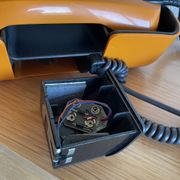 Phone orange pop art vintage telic ptt 1975 design f. quirin
