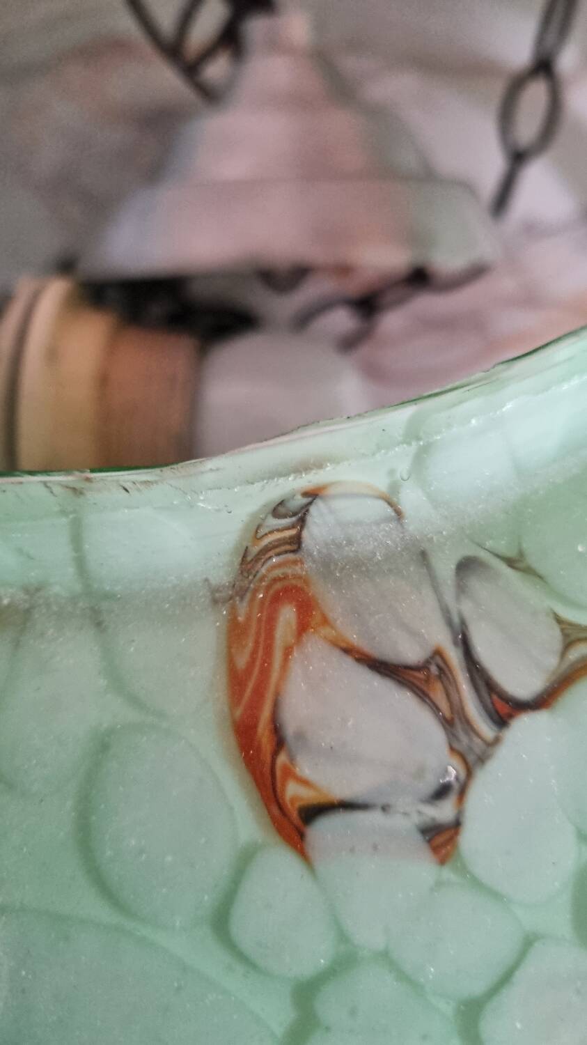 Art deco pendant lamp marbled glass ceiling light