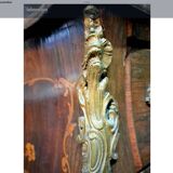 Chest of drawers Chest of drawers with curved marquetry front and sides opening with three drawers on three rows