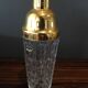 Crystal and gold plated glass shaker from val saint lambert