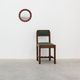 Round Teak Mirror with Blue Ceramic Stud Decoration by Deknudt, 1960s
