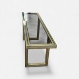Large brass and glass console by Roméo Rega Italy circa 1970 - L