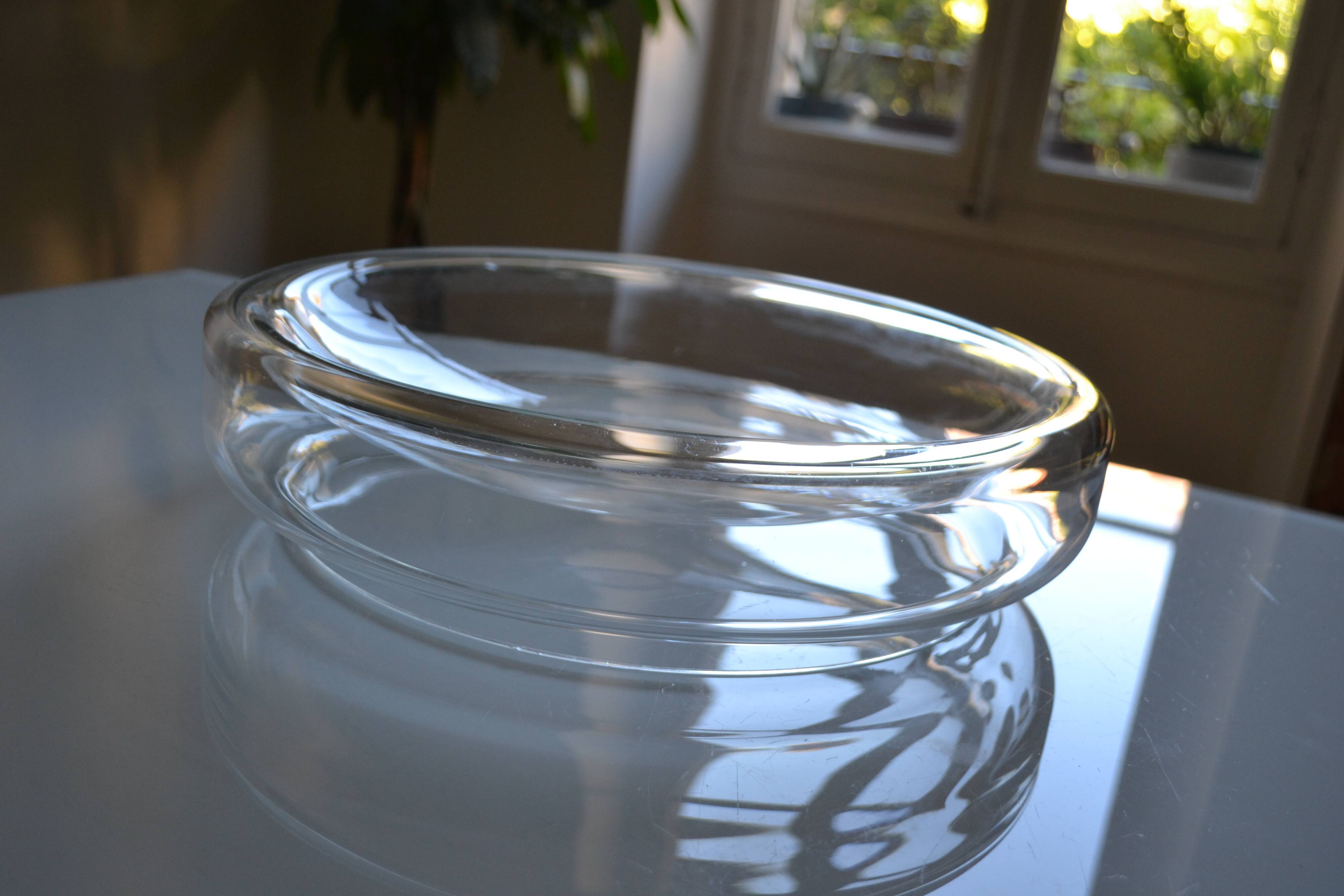 vide poche en verre soufflé, Murano Italy vers 1970 D : 35 cm