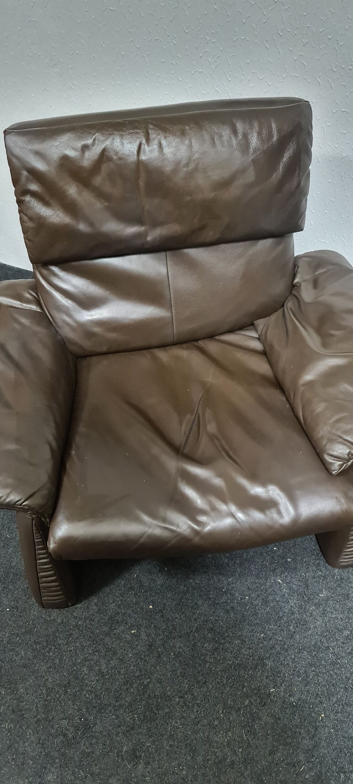 Vintage leather easy chair by Erpo