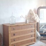 Rattan chest of drawers circa 1970 - Dal Vera