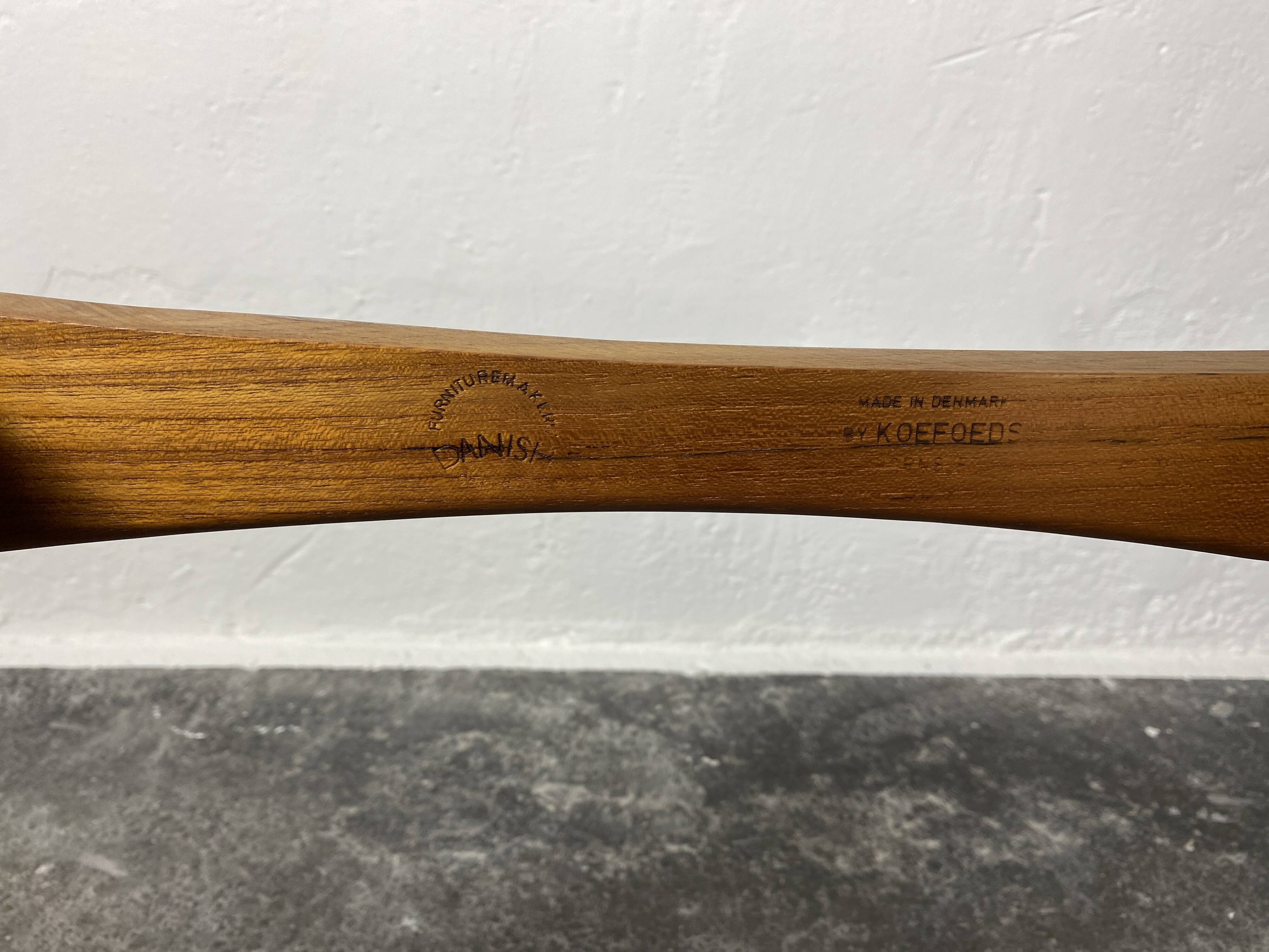 Scandinavian Eva chair by Niels Koefoed, fabric, 1964