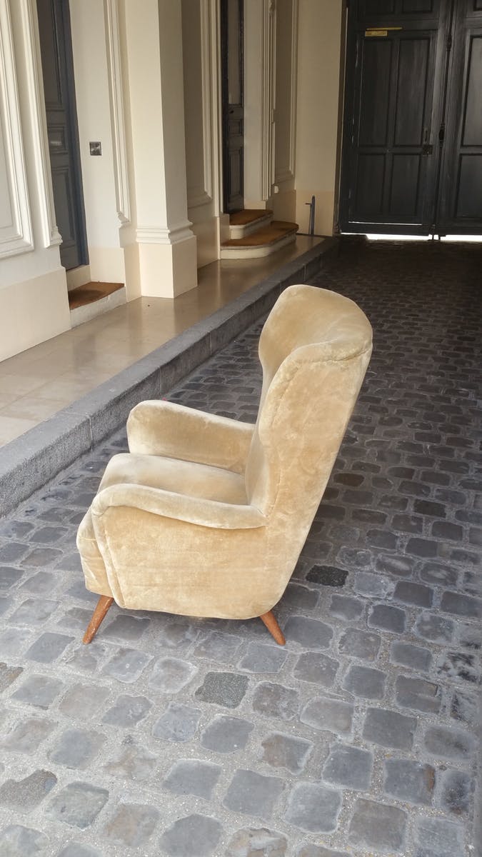 Chair Danish organic wingback chairs of the 50s/60s vintage