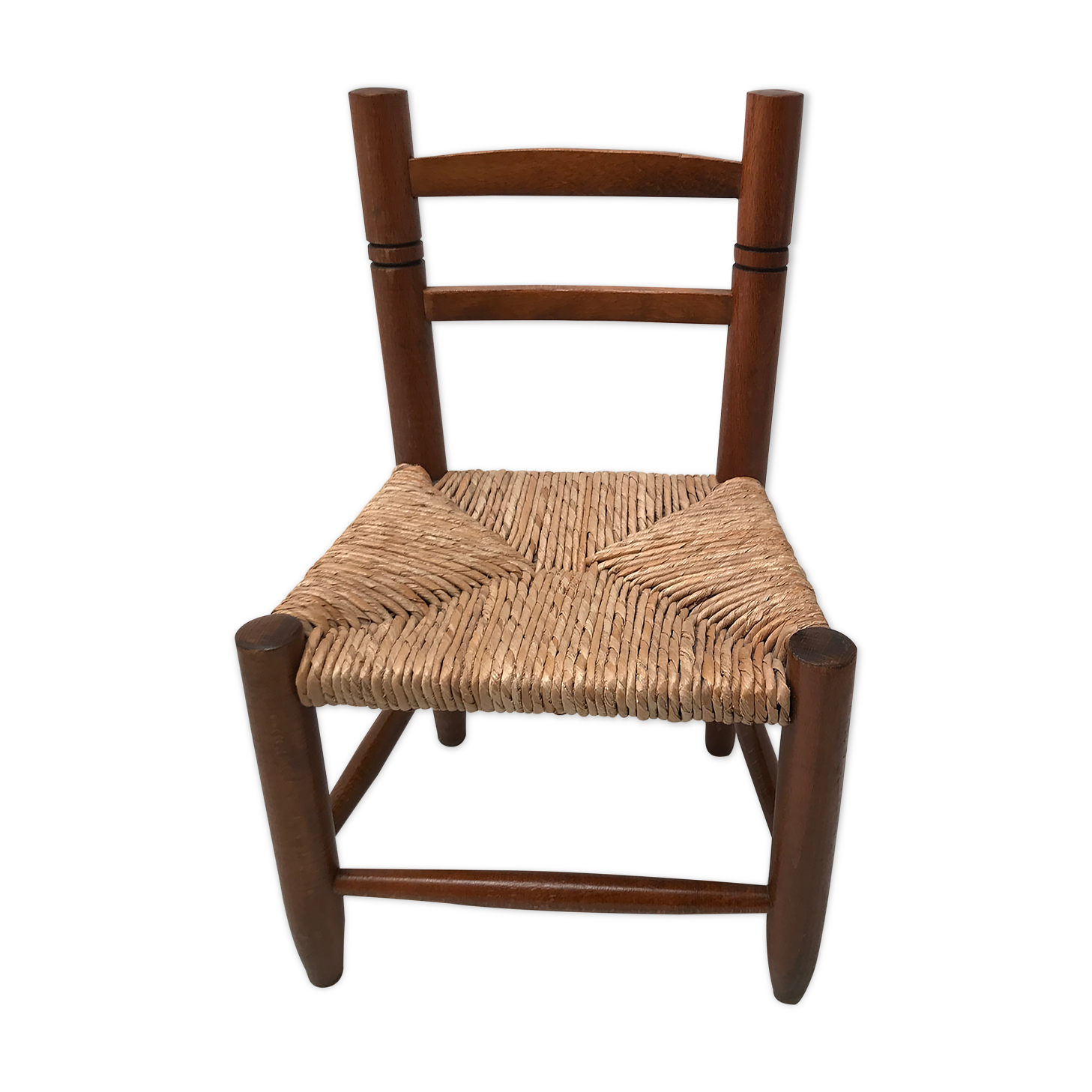 Vintage mulched wooden chair for 70s children