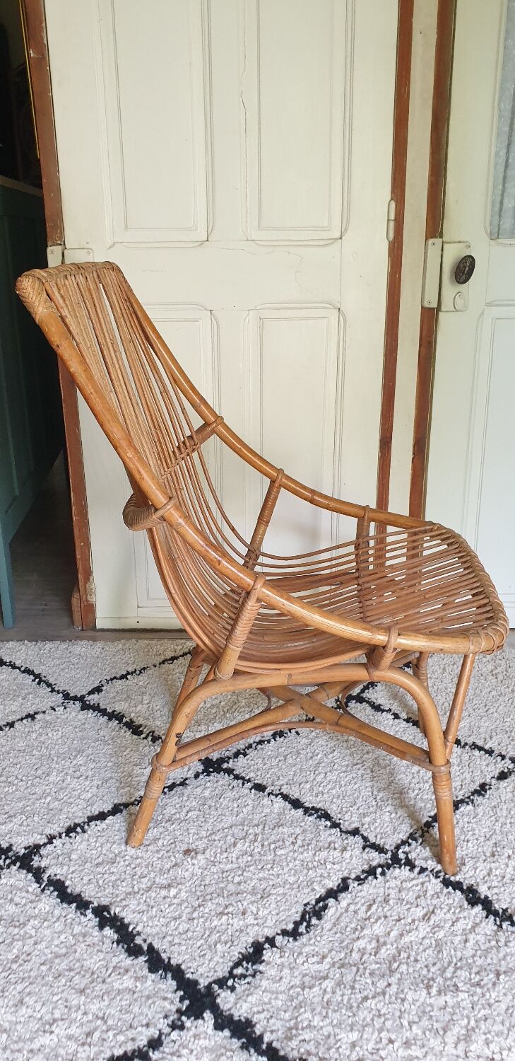Rattan armchair
