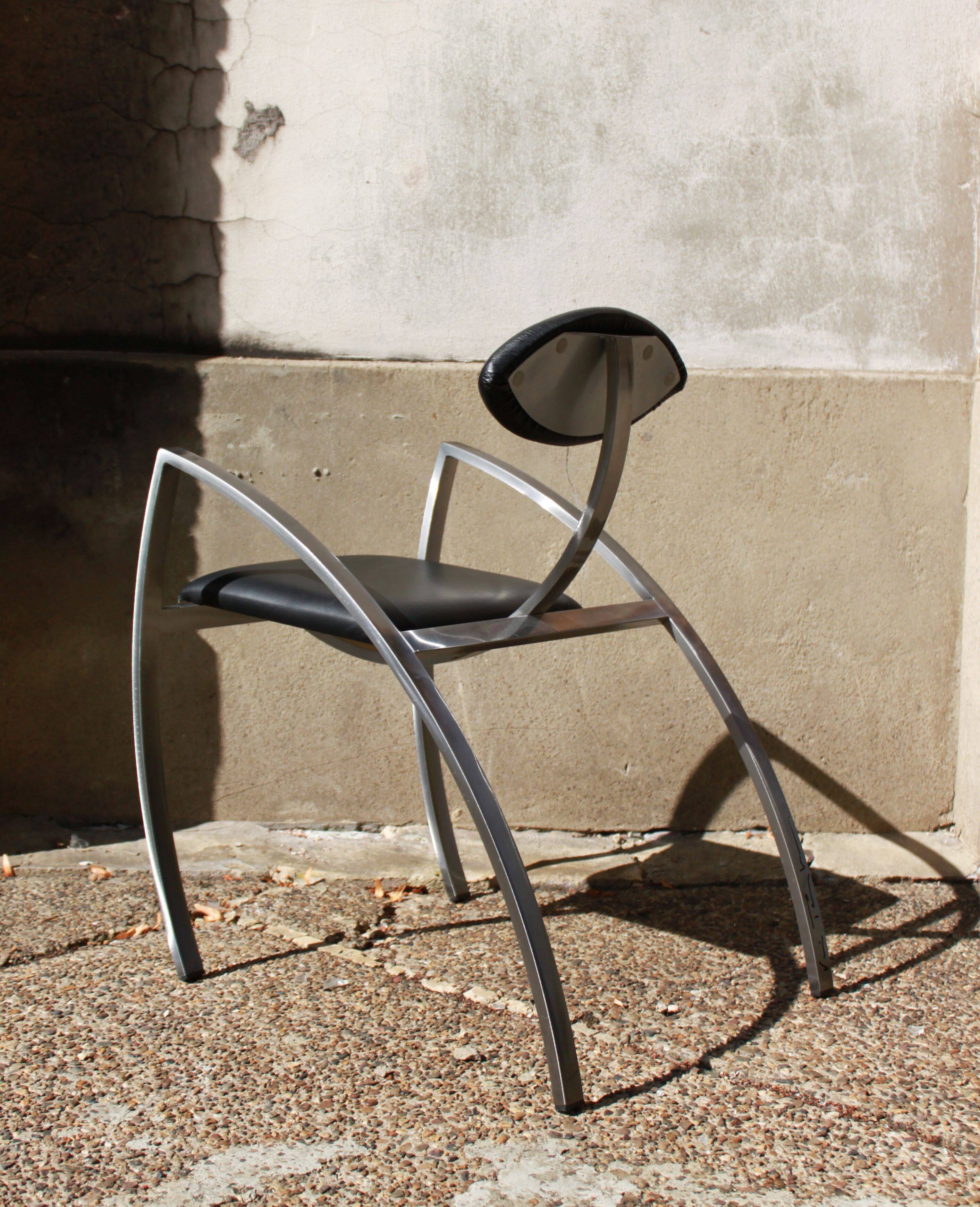 Set of 6 dining chairs by Kai Papritz, 90s.