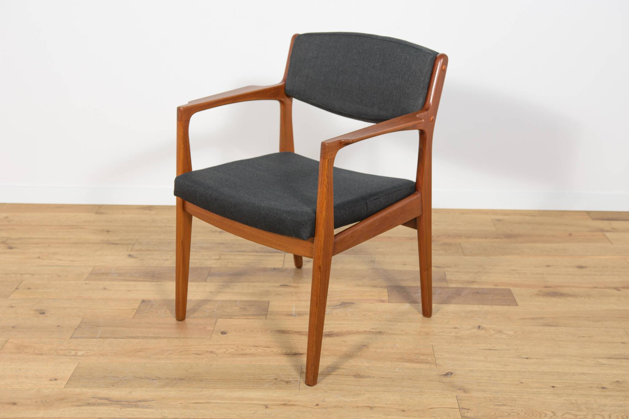 Mid-Century Teak & Leather Armchair by Erik Buck for Ørum Møbelfabrik, Denmark 1960s