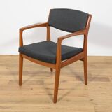 Mid-Century Teak & Leather Armchair by Erik Buck for Ørum Møbelfabrik, Denmark 1960s