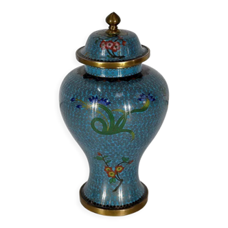 Potiche en émaux cloisonnés et bronze, Japon, fin XIXe