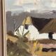 Original Swedish Oil on Canvas – "Farm" by Jörgen Bruun – Signed – Vintage and Framed – 41 × 31 cm (16.1" × 12.2")