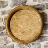 Round bamboo mirror 32cm