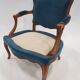 Fauetuil convertible shepherdess style Louis XV blue