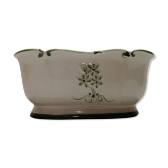 Jardinière en céramique décor printanier