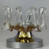 60s 70s wall lamp Wall Sconce made of metal & Murano glass Space Age design