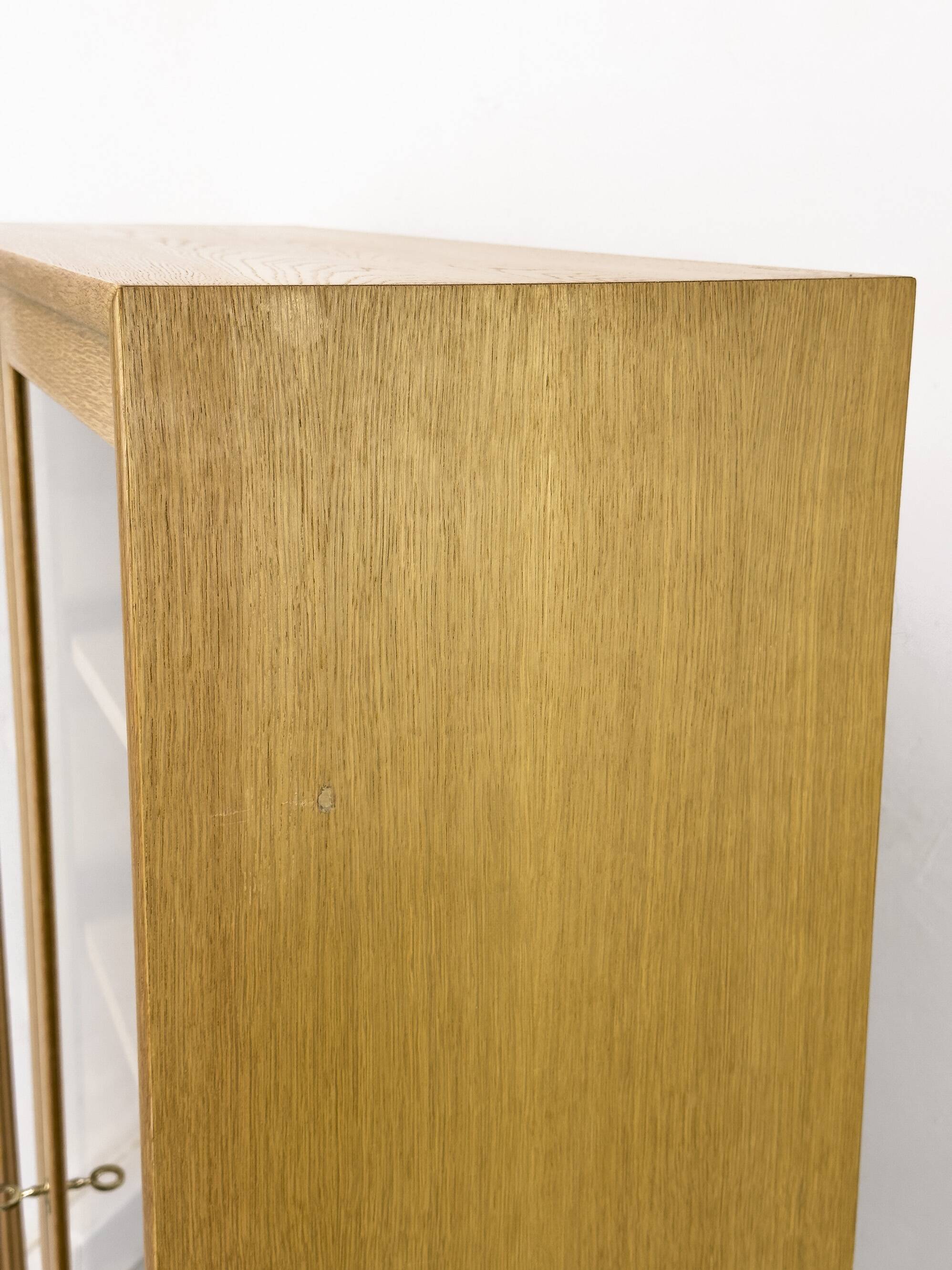Mid Century Display Case in light oak by WK Möbel, 1970s