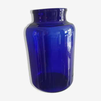 Blue pickle jar
