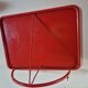 table pliante mural en metal rouge vintage
