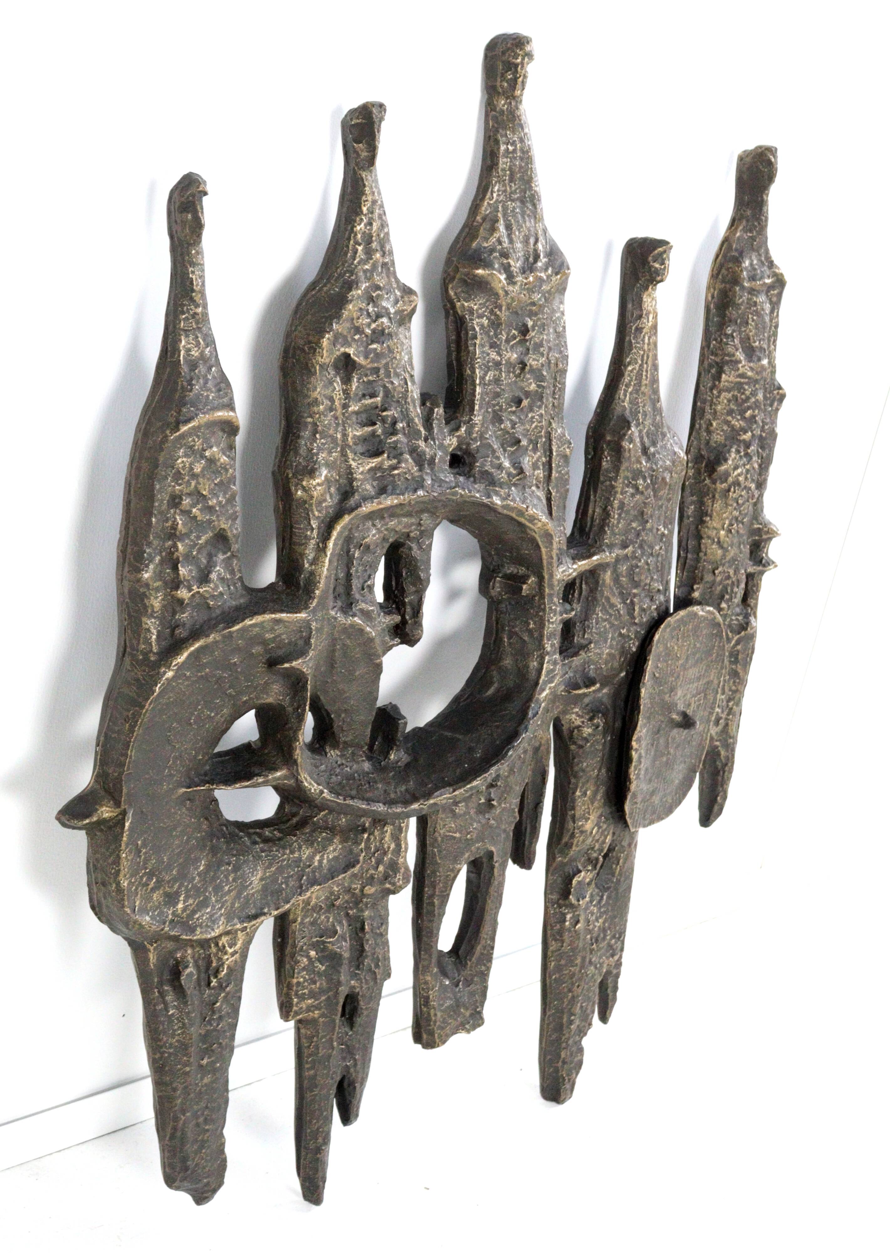 Brutalist wall sculpture - Gatekeepers