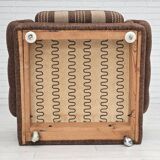 Fauteuil relax danois, revêtement en laine d'origine, années 70