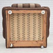 Fauteuil relax danois, revêtement en laine d'origine, années 70