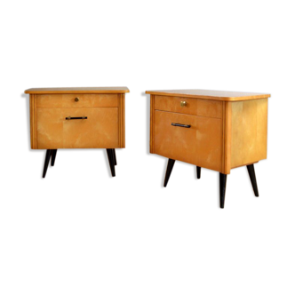 Pair of vintage bedside 1950s